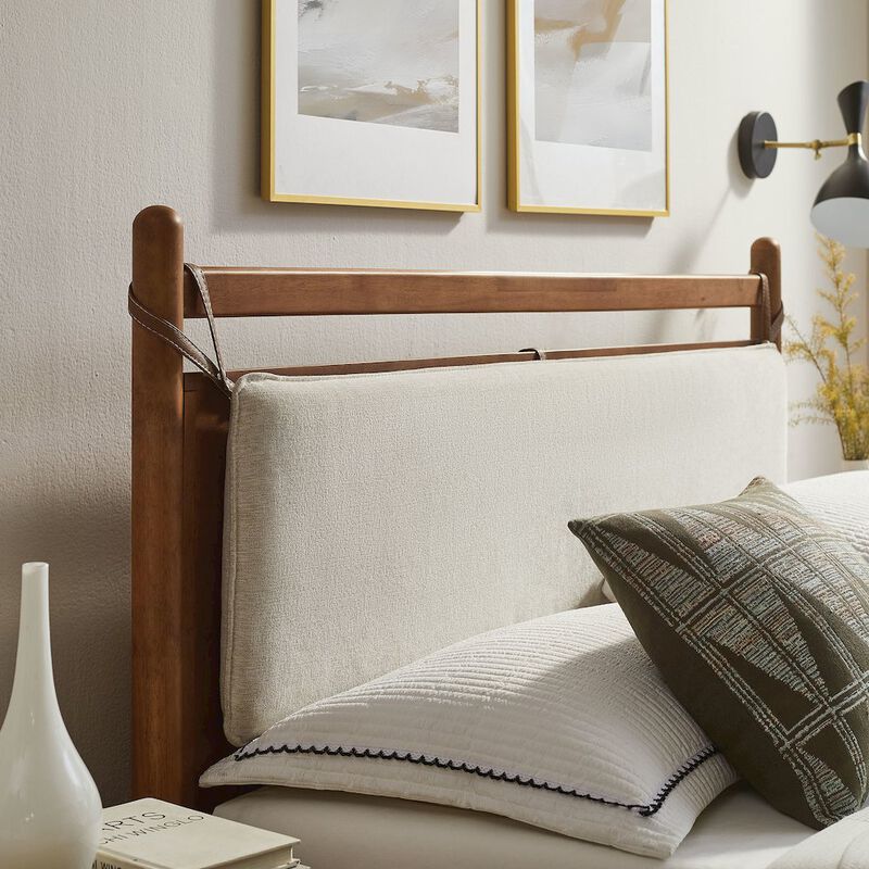 Leni King Size Wood Platform Bed Frame image number 9