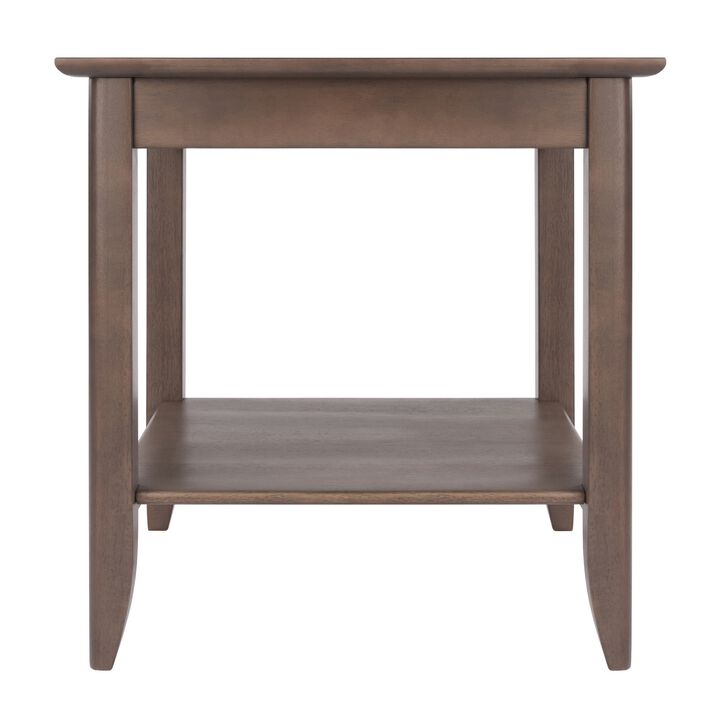 Winsome Wood Santino End Table, 22.64, Oyster Gray
