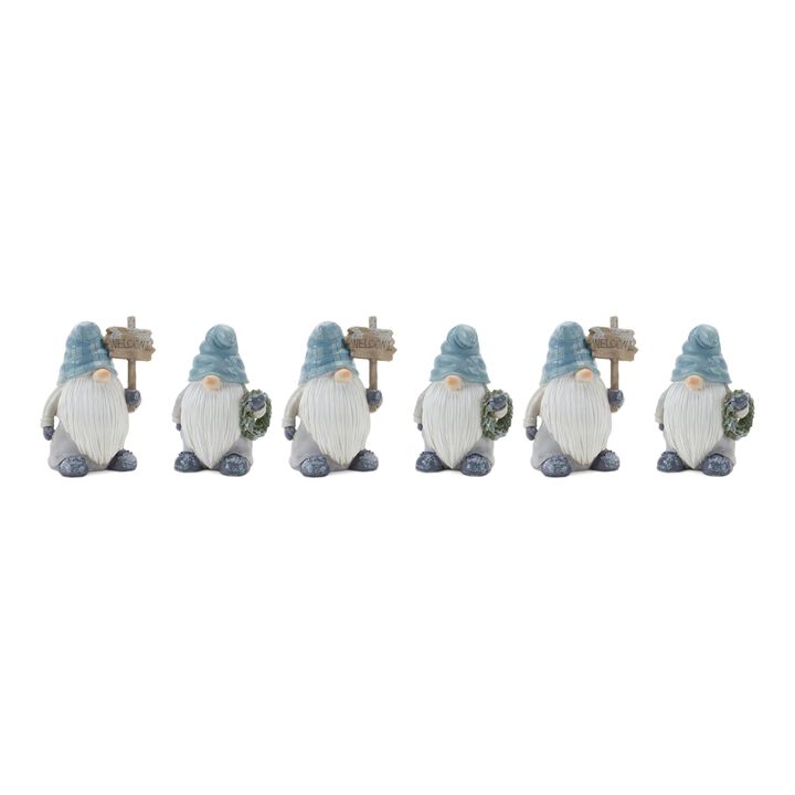 Set of 6 Gnomes for Seasonal and Festive Decorations