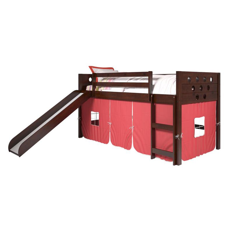 Donco Kids Circles Low Loft Bed, Dark Cappuccino