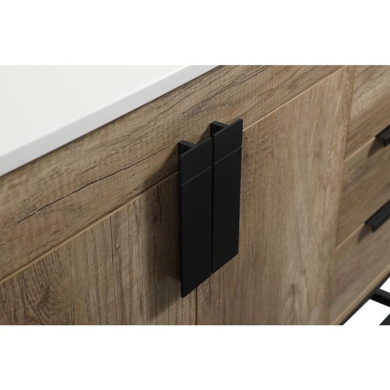 Elegant Kitchen and Bath 42 inch Single bathroom vanity in natural oak