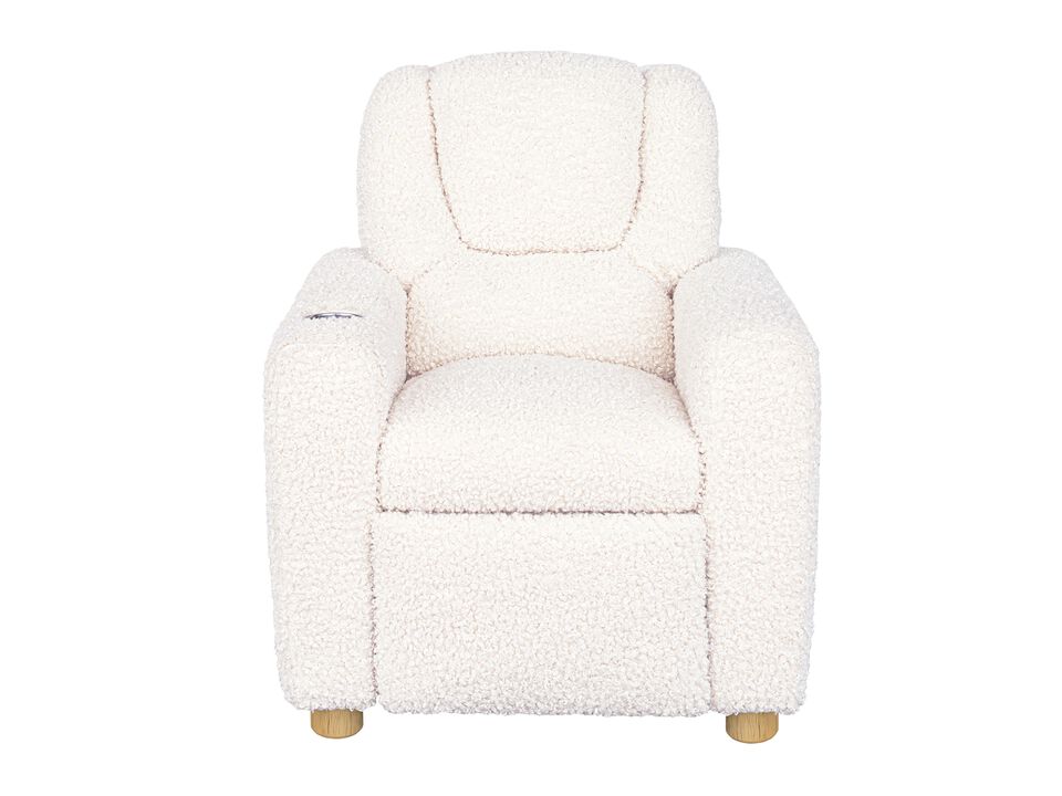 Beige Kid Push-back Recliner