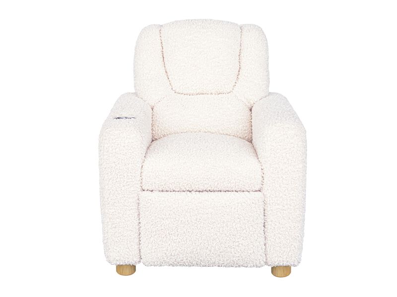 Beige Kid Push-back Recliner image number 0