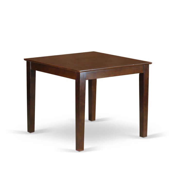 East West Furniture Oxford  Square  Dining  Table  -  Mahogany  Finish