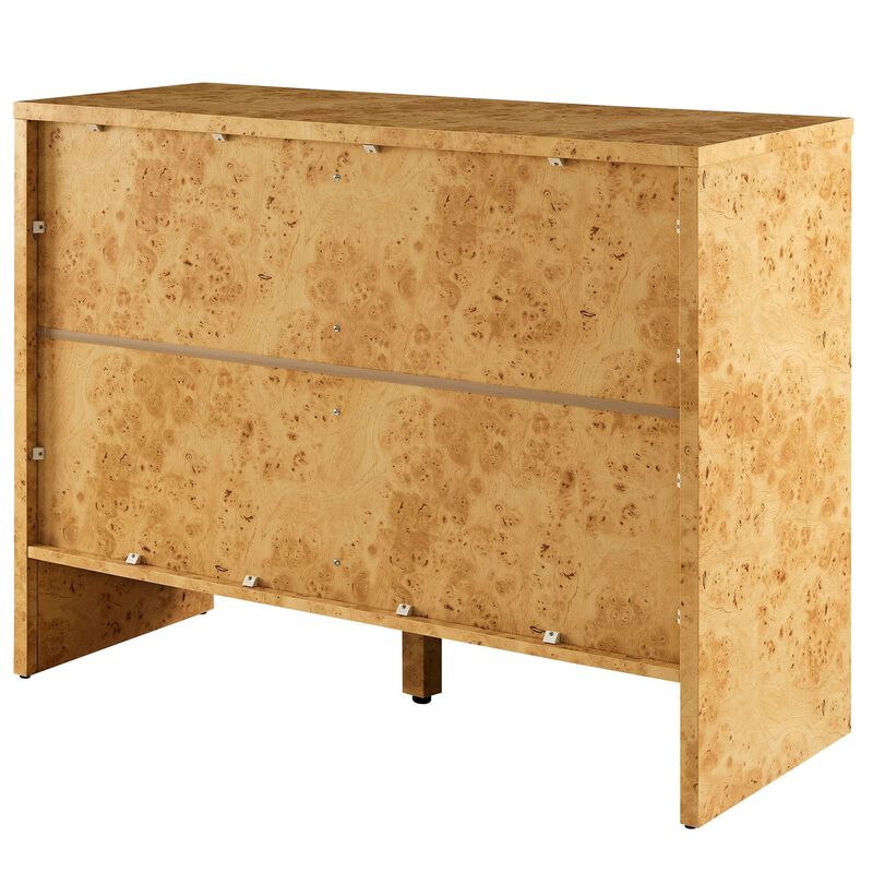 Modway Hudson Burl Wood Sideboard with 2 Doors in Natural - Modern Buffet Cabinet - 40 Inch Storage Accent Cabinet with Soft-Close Doors - Console Table for Dining Room Hallway Entryway Kitchen image number 7