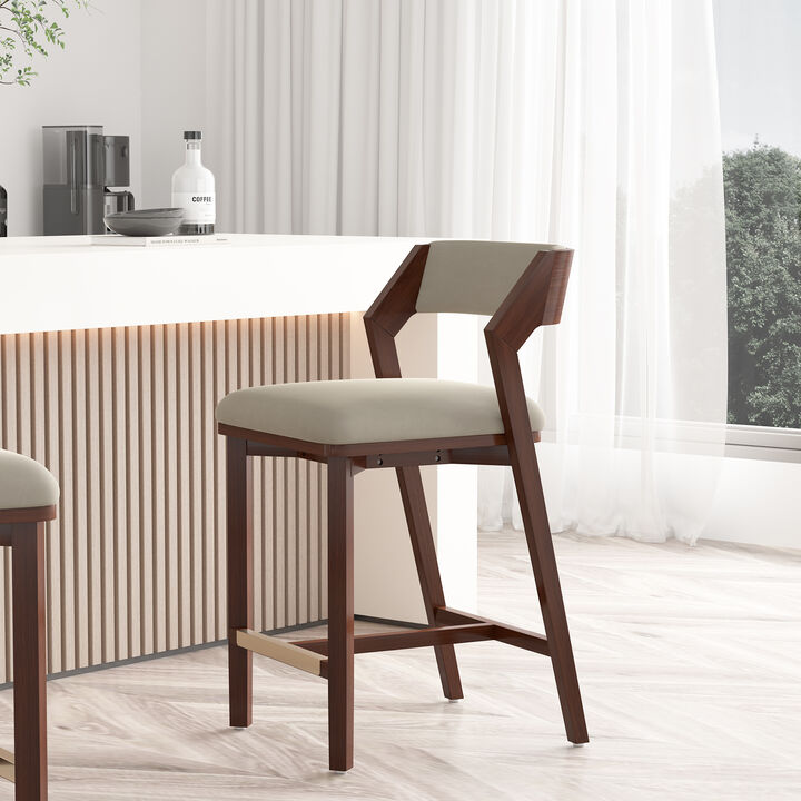 Patricia Beige Counter Stool