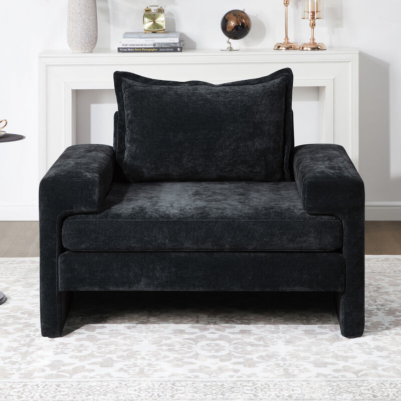 Merax Oversized Chenille Upholstered Accent Chair