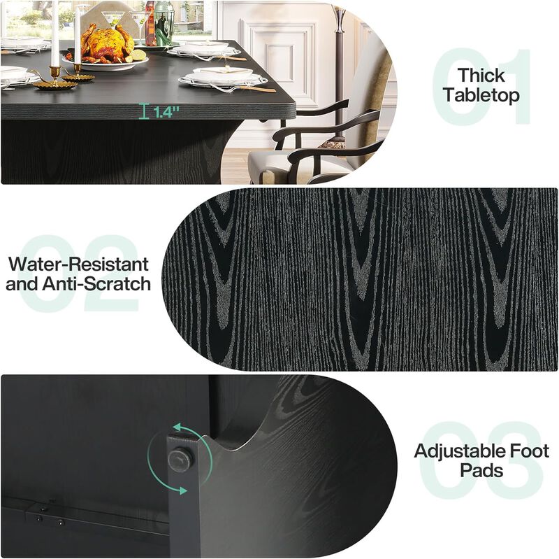 Dining Table &ndash; Space-Saving, Sturdy, and Perfect for Modern Dining Rooms