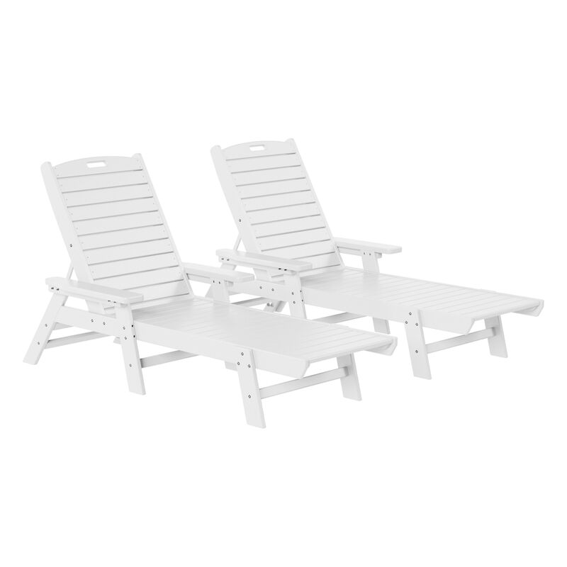 WestinTrends Poly Reclining Chaise Lounge (Set Of 2)