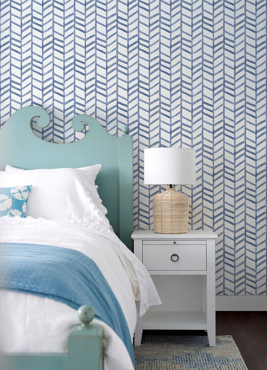 Fletching Navy Geometric Wallpaper