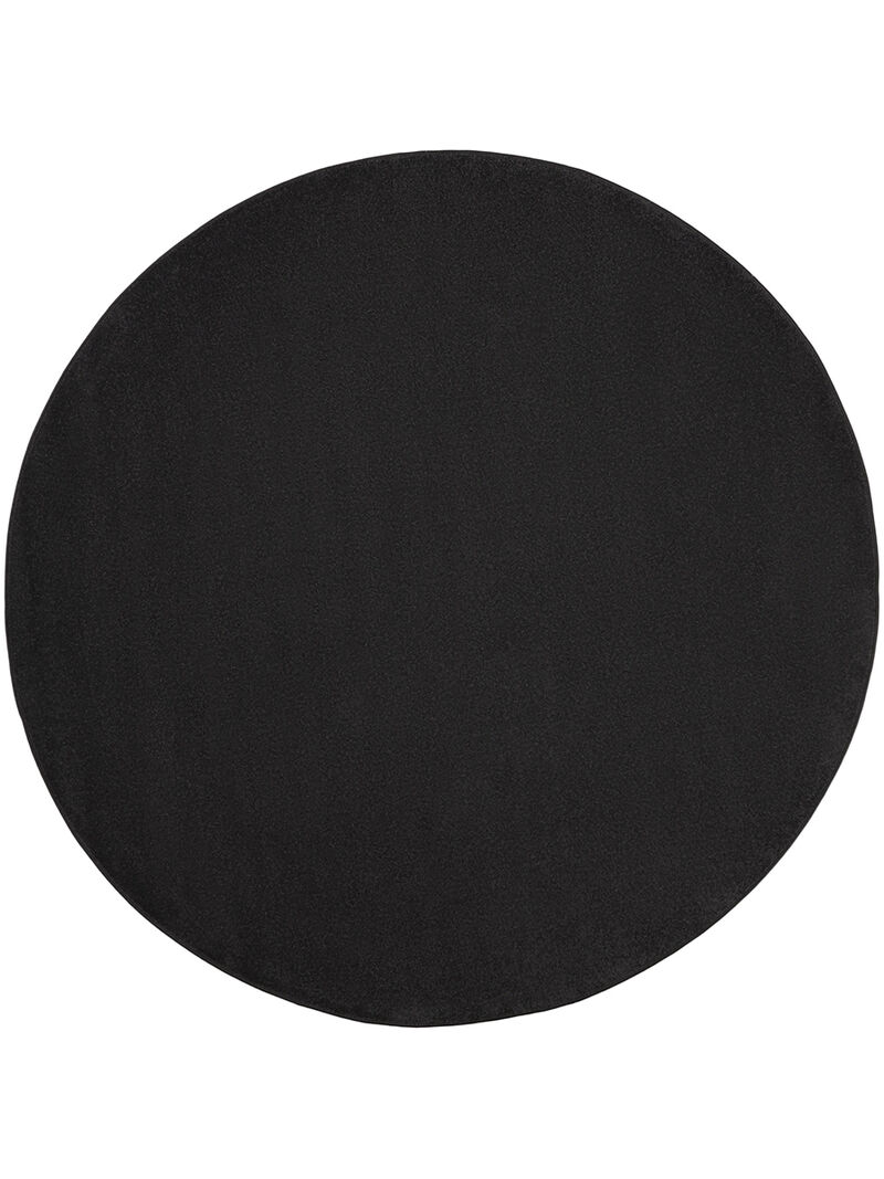 Nourison Essentials NRE01 Black 6' x Round Rug