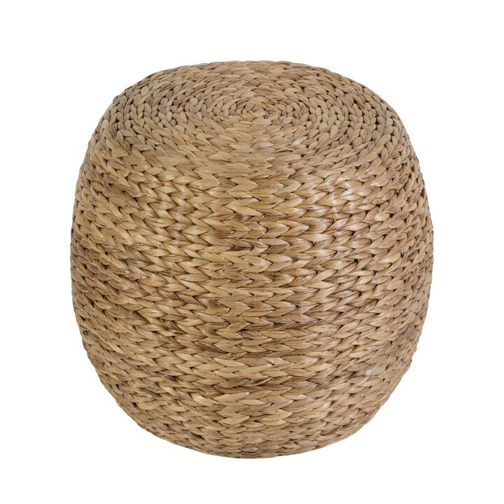 Butler Specialty Portofino 22 in. W Water Hyacinth & Rattan Accent Stool, Natural