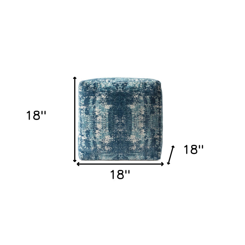 Abstract Pattern Pouf Ottoman – Stylish Footrest and Floor Pillow