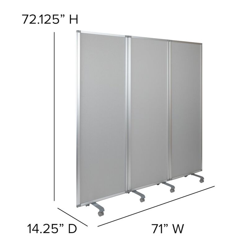 Flash Furniture Double Sided Mobile Magnetic Whiteboard, 72"H x 24"W image number 2