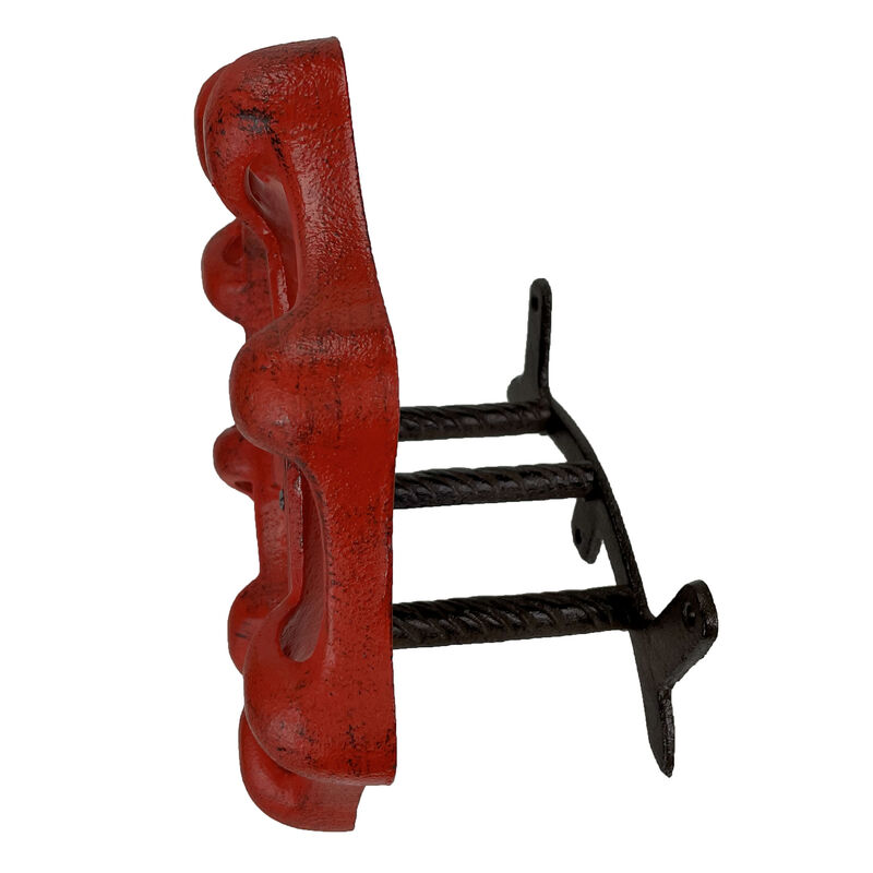 Faucet Spigot Hose Holder - Red Cast Iron - Rustic Outdoor Decor, Holds 75 Feet image number 2