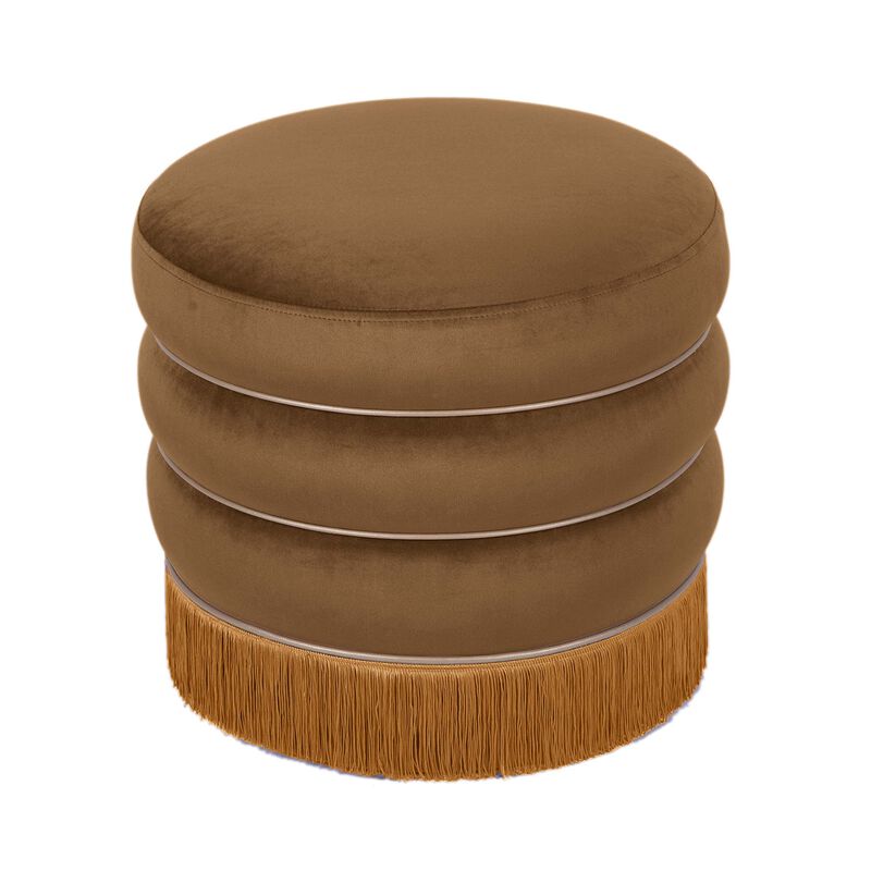 Tov Furniture Lakka Green Ottoman (Chocolate) image number 2