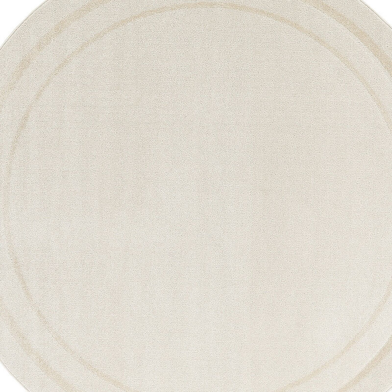 HomeRoots 6' Ivory And Gold Round Indoor Outdoor Area Rug image number 2