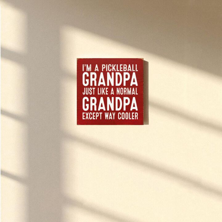 Pickleball Grandpa Wooden Sign Funny Pickleball Wall Decor Gift