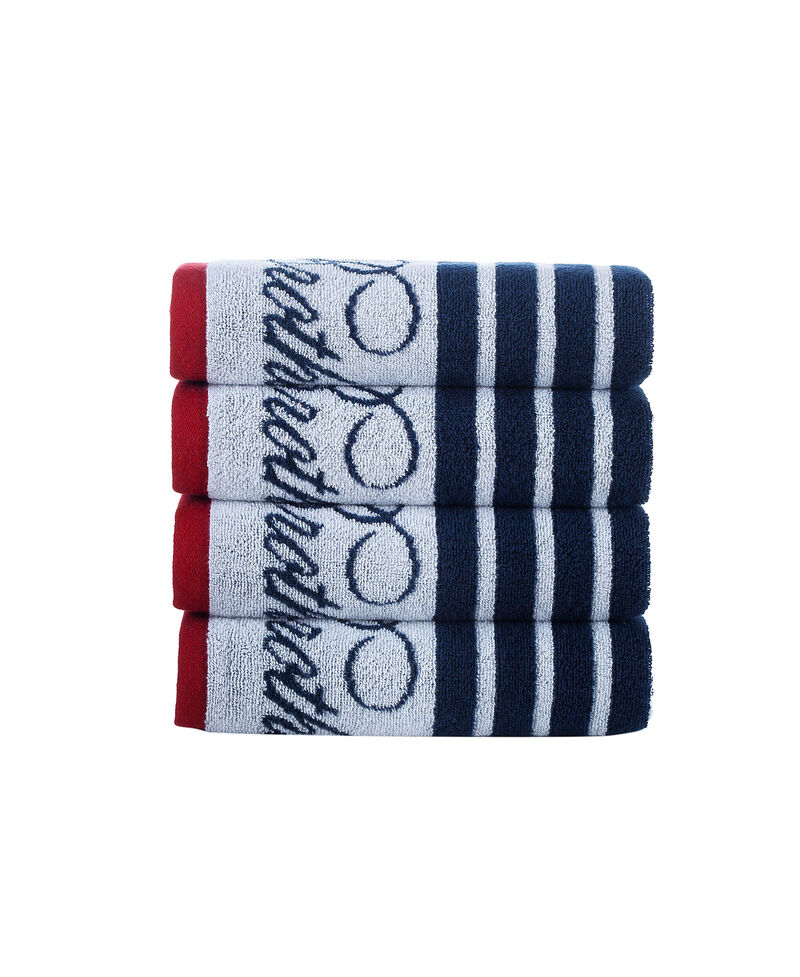 Brooks Brothers Nautical Blanket Stripe 4 pcs Hand Towels