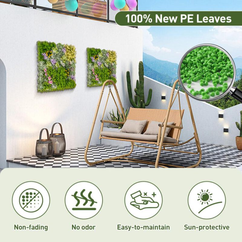 Hivvago 3D Hanging Succulents with 10 Types of Mixed Faux Plants for Balcony Home