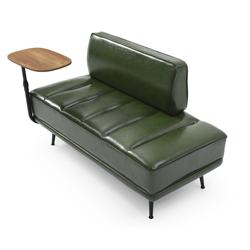 Cabdux Modern loveseat With side table image number 3