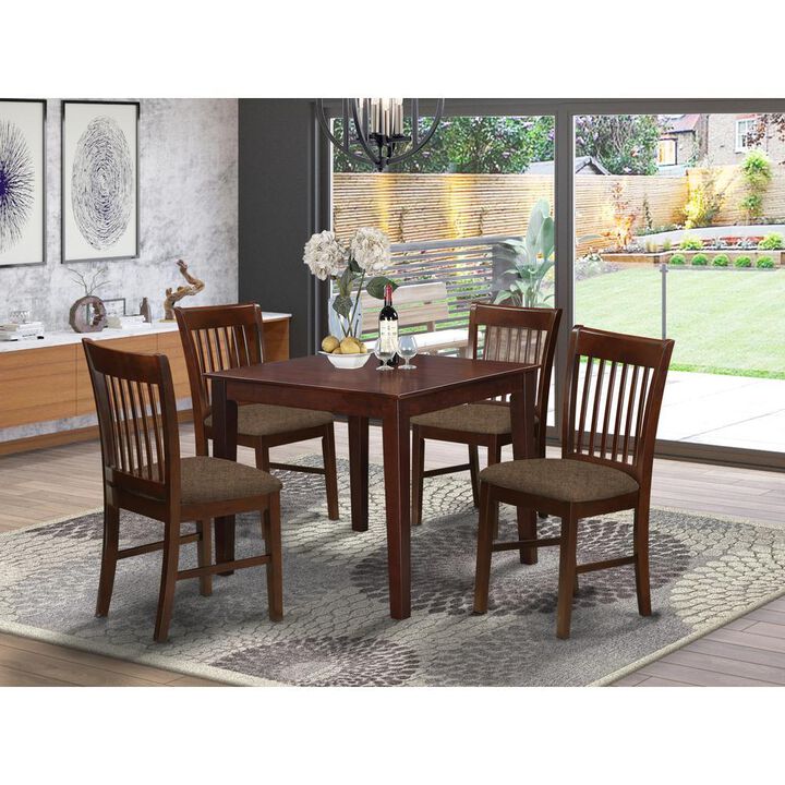 5 Pc Kitchen Table set - square Table and 4 Dining Chairs