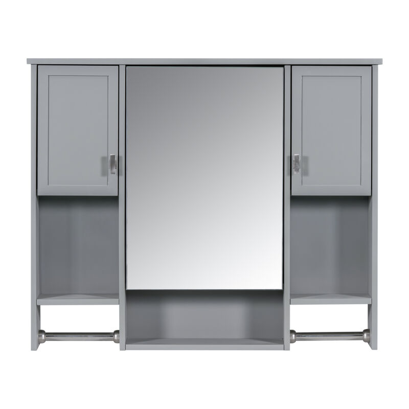 ELEMENT ACE Modern Wall Mounted Bathroom Storage Cabinet with Mirror and Towel Bar image number 0