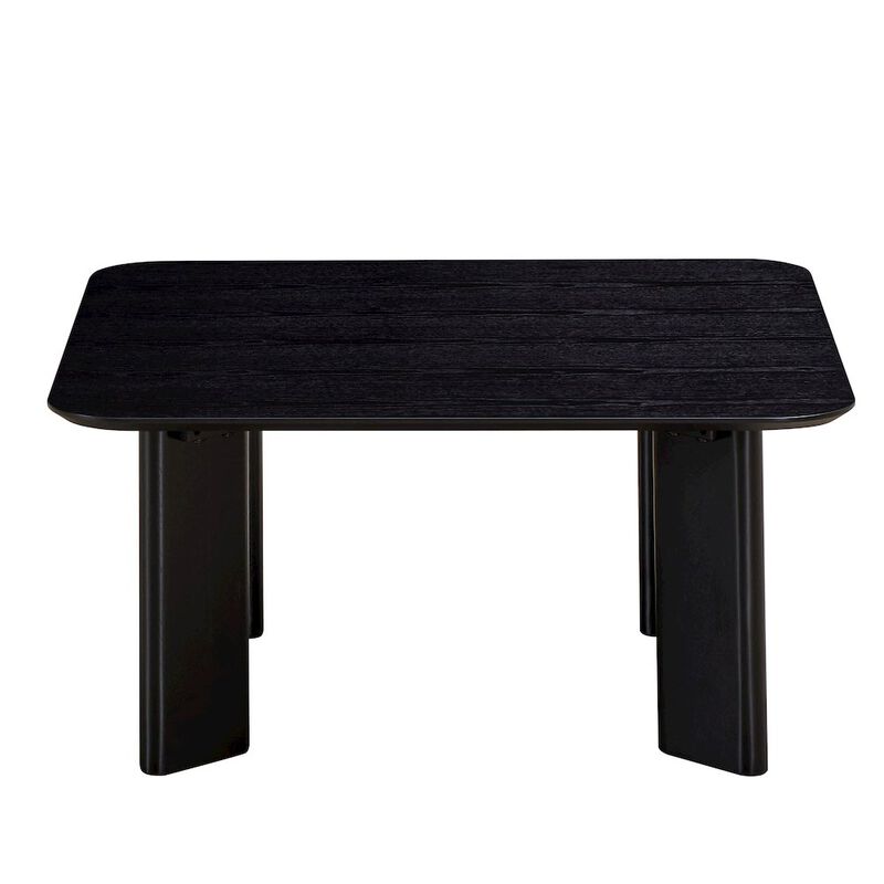 Omax Decor Joss Square Shape Modern Wood Coffee Table in Black Ash