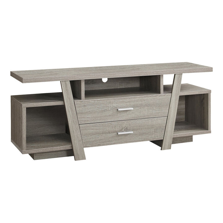 Wooden Open Shelving TV Stand &ndash; Contemporary Media Console with Storage for Home and Living Space