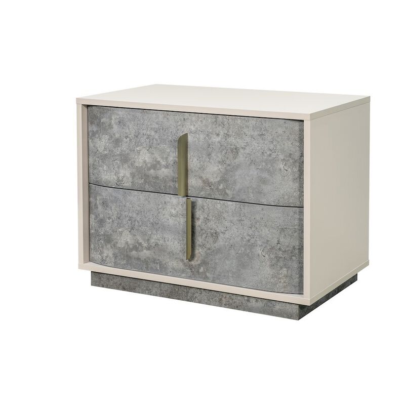 Michael Amini Pavira 2-Drawer Nightstand - Stone image number 0