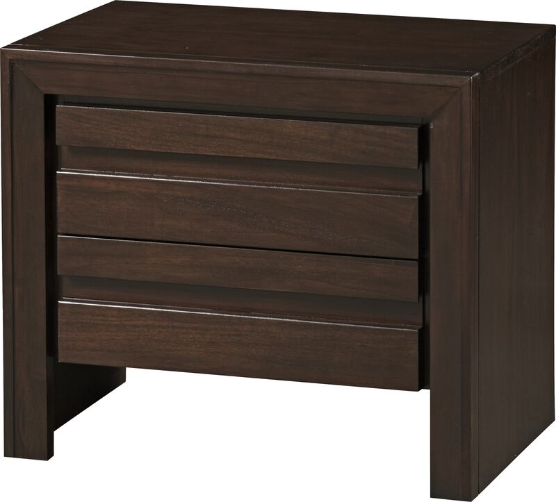 Element Charging Station Nightstand in Chocolate Brown