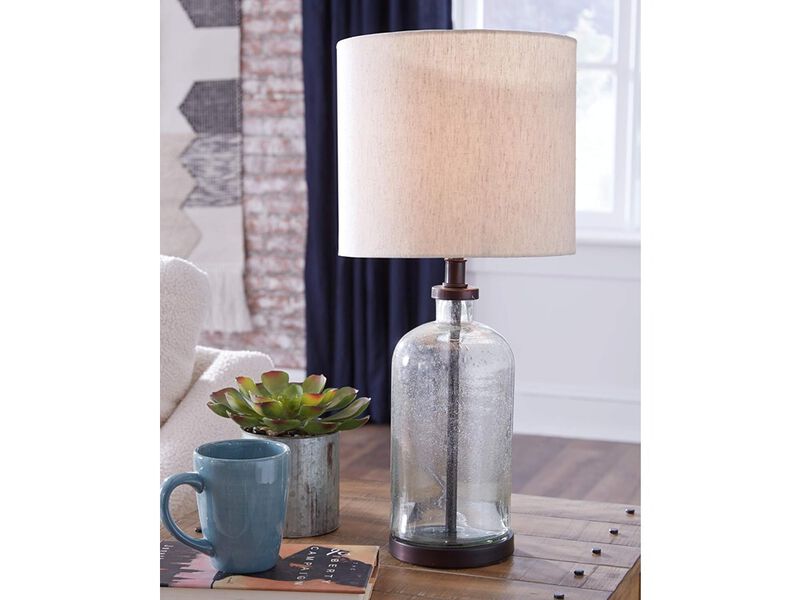 Modern Farmhouse 22.5" Seeded Glass Table Lamp