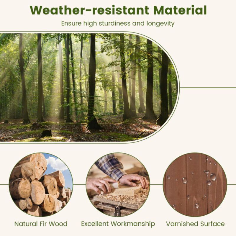 Hivvago 46 x 24 x 16 Inch Rectangular Planter Box with Drainage Holes for Backyard Garden Lawn