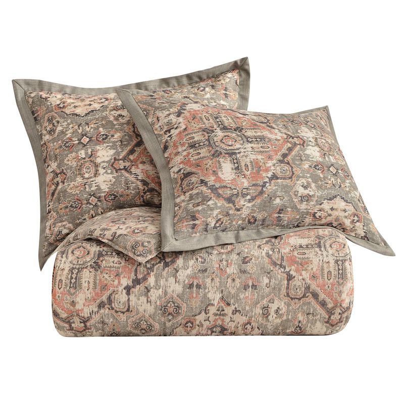 Carmen Kilim Taupe King Duvet Cover Set image number 0