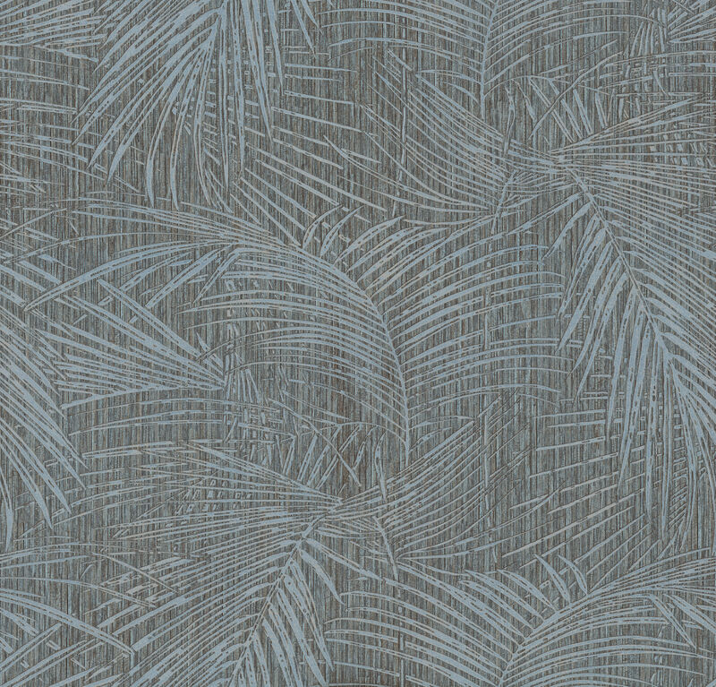 Della Palm Blue Wallpaper (Set of 2) image number 0