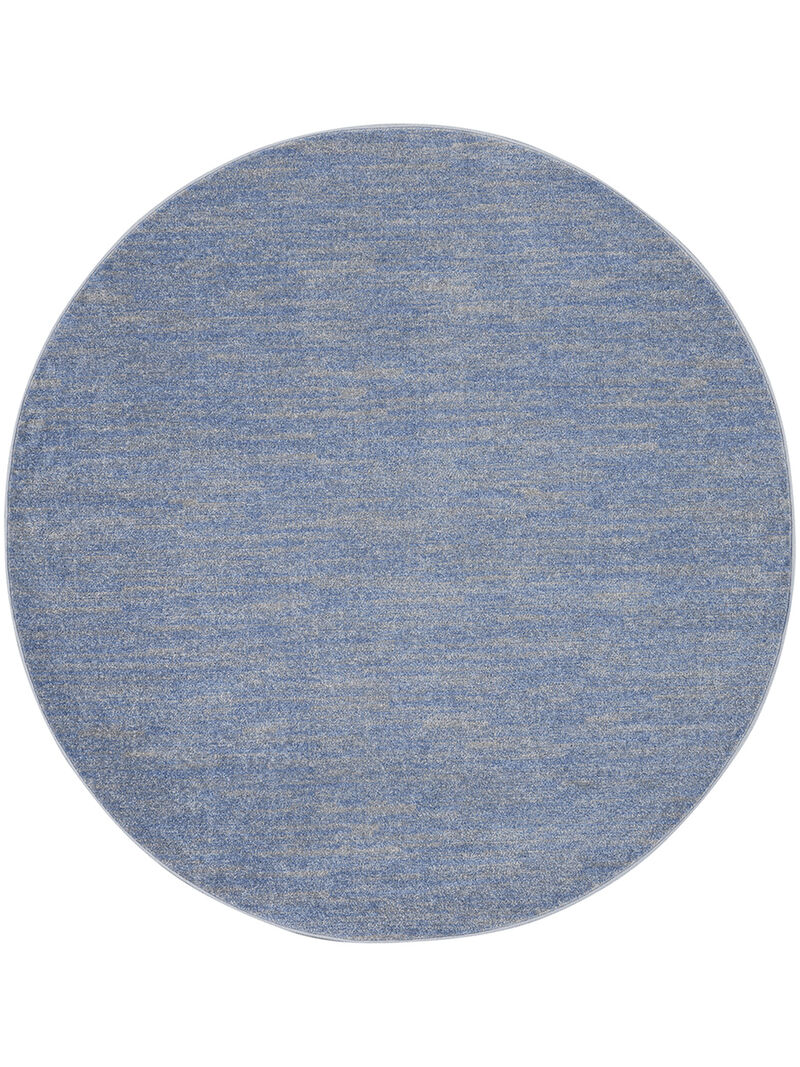 Nourison Essentials NRE01 Blue/Gray 6' x Round Rug image number 0