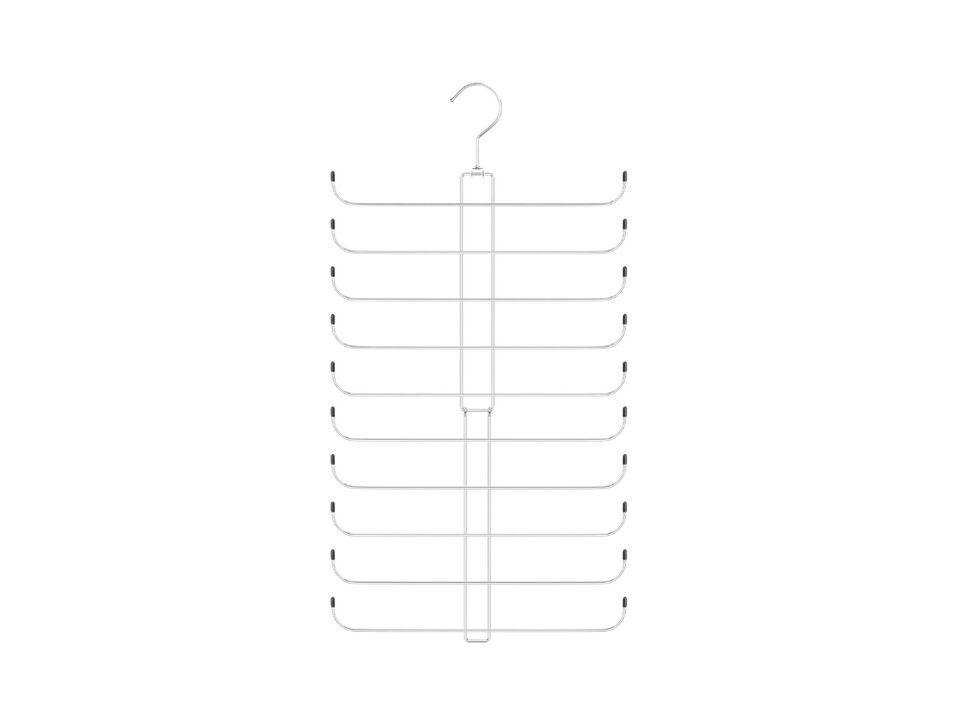 Silver Scarf Organizer Hanger Rotatable Closet Storage Holder for Scarves