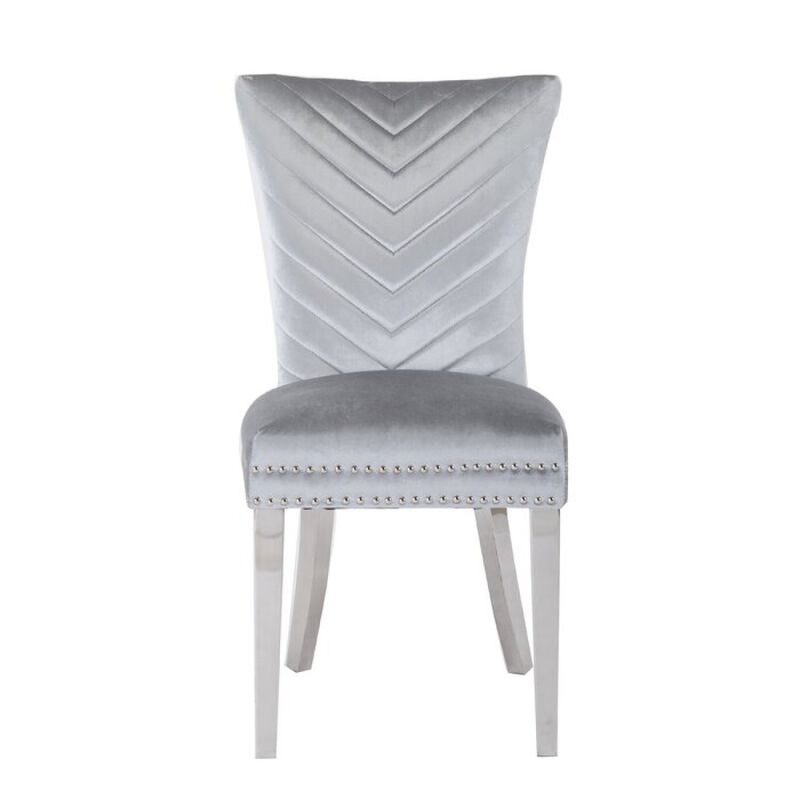 Eva 2 Piece Dining Chairs Finished with Velvet Fabric image number 7