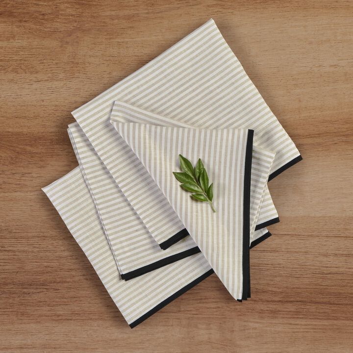 Linen Dinner Napkins - Carmine