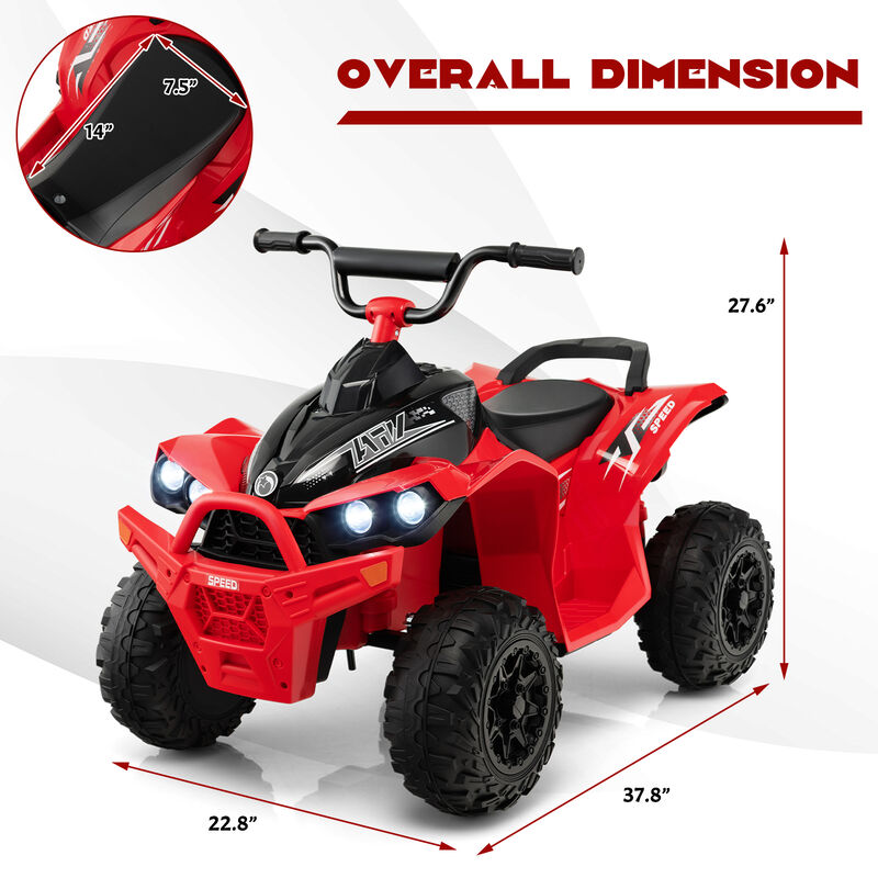 Kids 12V Electric ATV Ride On Car with Adjustable Speed and Comfortable Seat image number 2