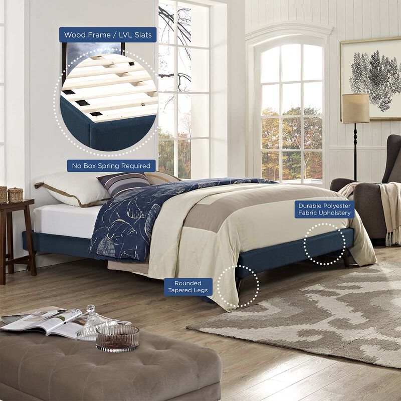 Modway - Loryn Full Fabric Bed Frame with Round Splayed Legs image number 5