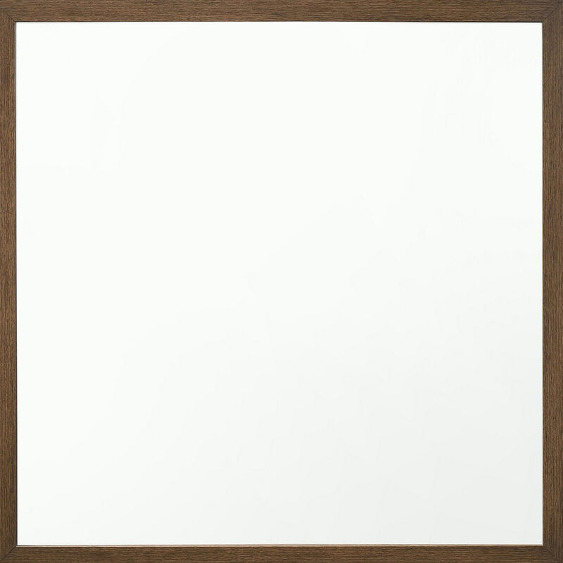 Transitional Style Wooden Frame Mirror with Grain Details, Brown - Benzara