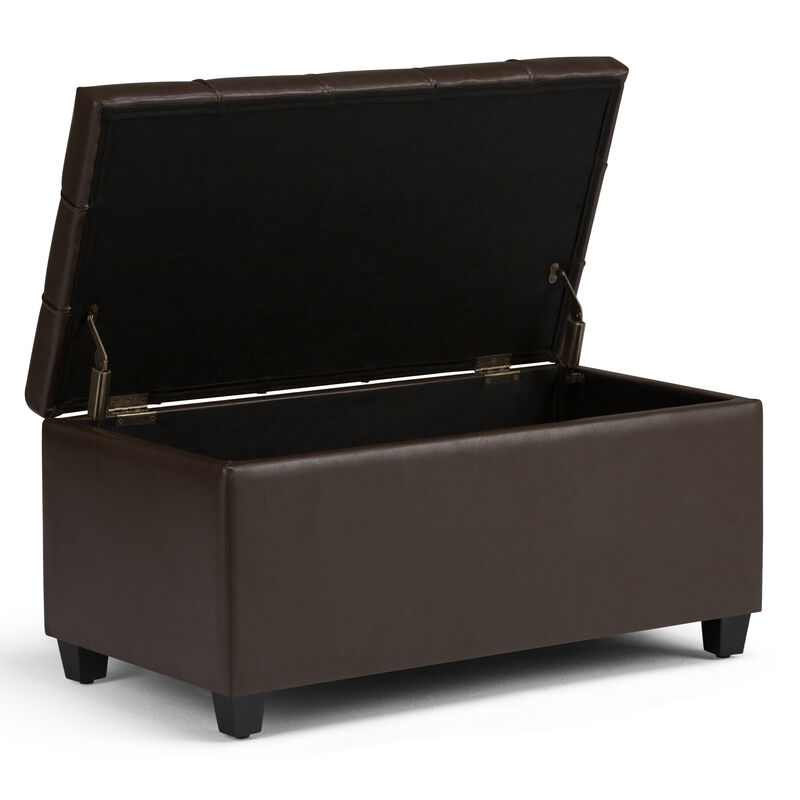 Simpli Home Sienna Storage Ottoman Bench image number 4