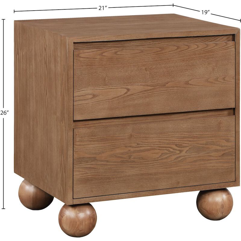 Meridian Furniture Kent Walnut Night Stand