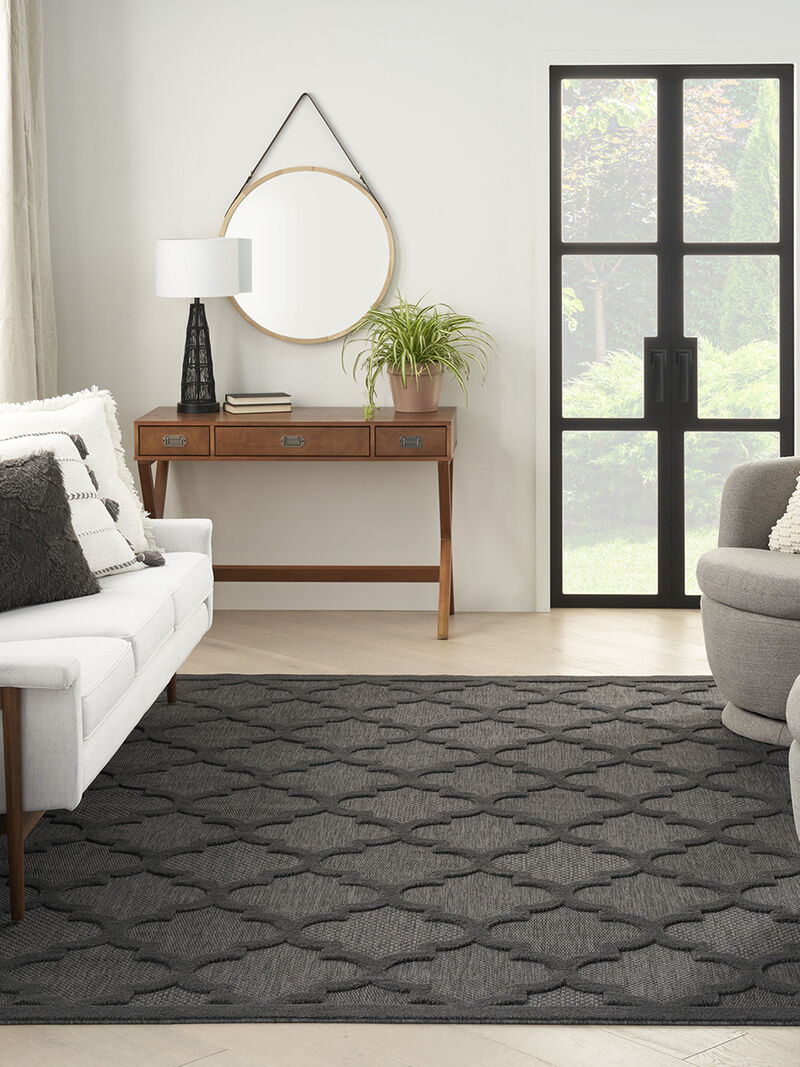 Easy Care NES01 Charcoal/Black 8' x 10' Rug