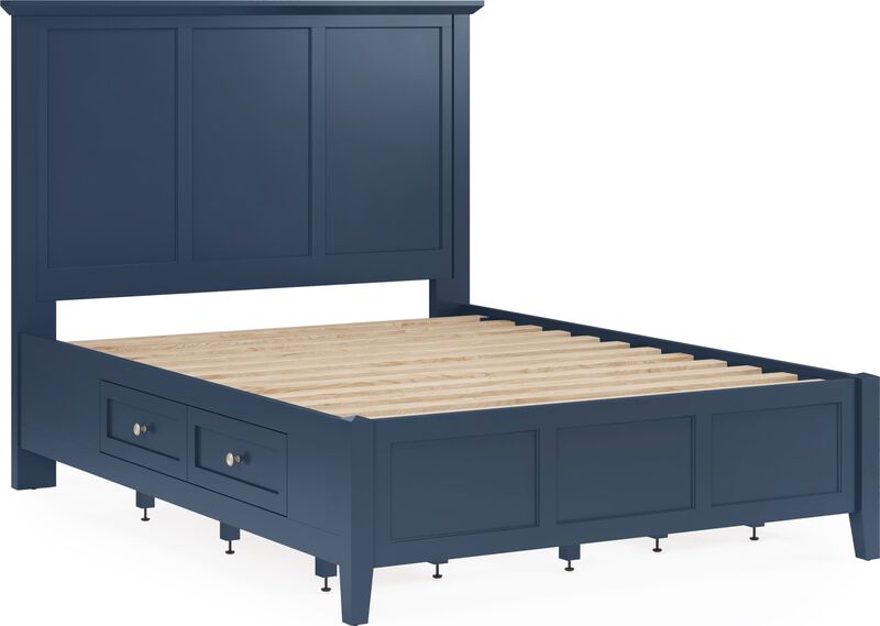 Grace Four Drawer California King-size Platform Storage Bed in Blueberry image number 7