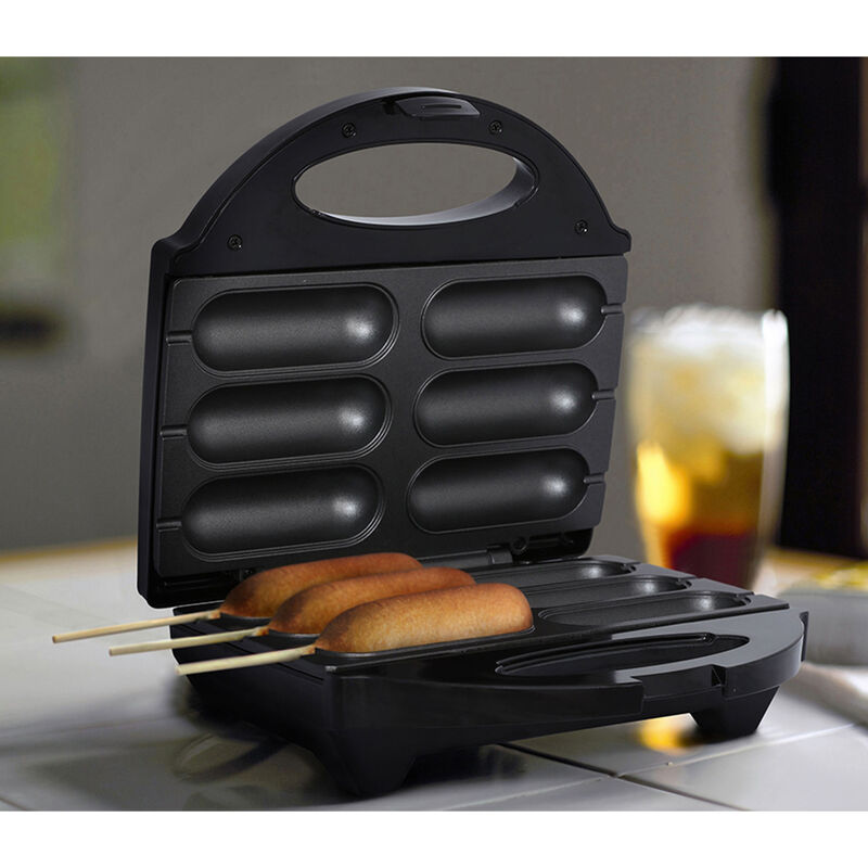 Brentwood TS-601S Non-Stick 6 Mini Corn Dog Maker, Stainless Steel