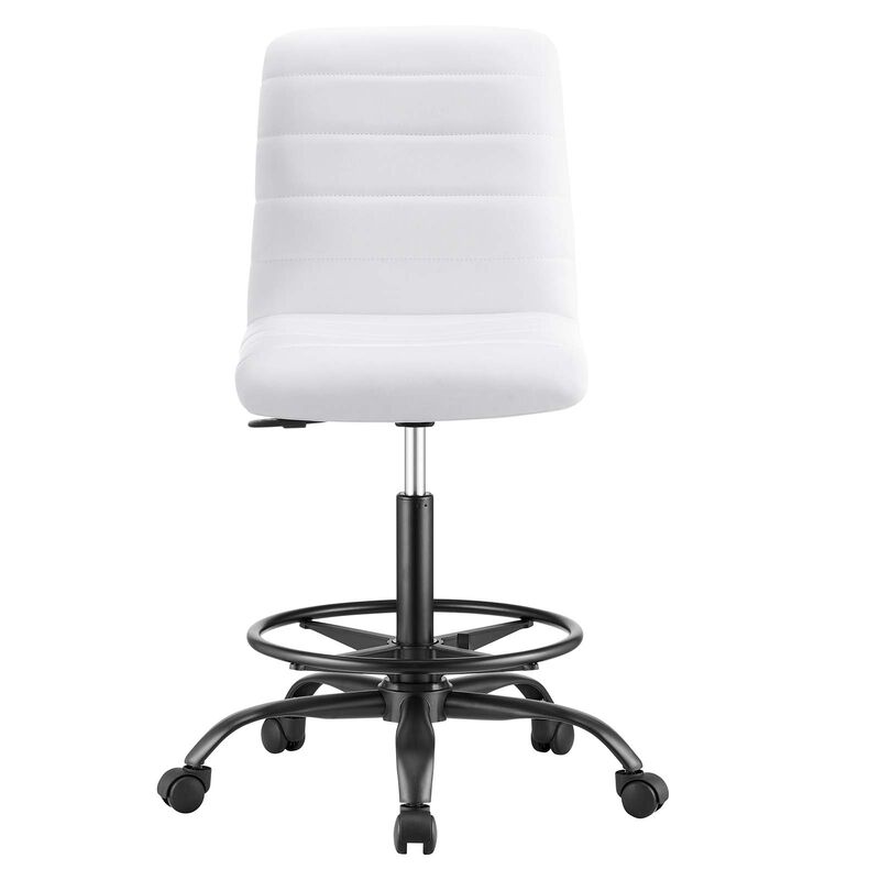 Modway Furniture - Ripple Armless Vegan Leather Drafting Chair image number 3