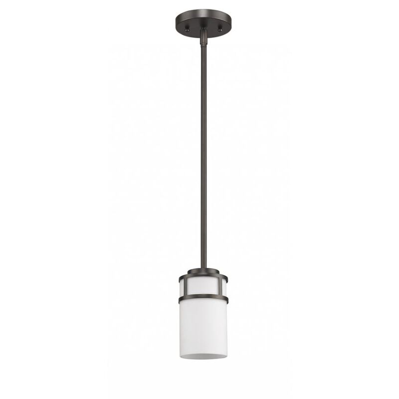 Hivvago Brushed Bronze Minimalist Cylindrical Hanging Light