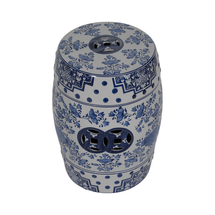 Flintham Blue Garden Stool